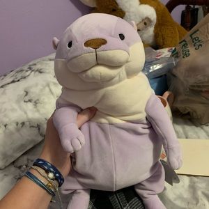 Shinada Global Purple otter stuffed animal